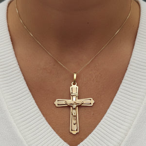 Pendentif Croix Or Jaune 18 Carats Bon Etat