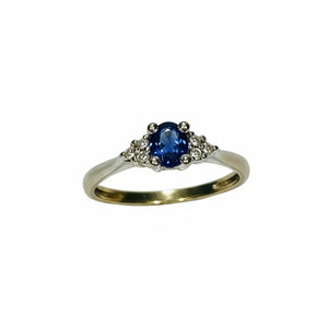Solitaire Or Gris Topaze 18k - 2.24 G - Taille : 54