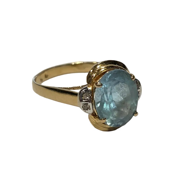 Superbe Bague Or Jaune 750 avec Diamants