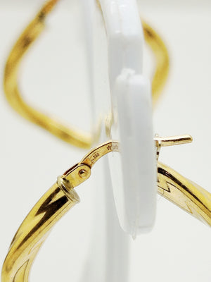 Boucles d'oreilles créoles en or jaune 18K 1.70 Grs