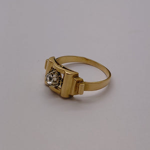 Bagues Tank en Or Jaune 18K Taille-54