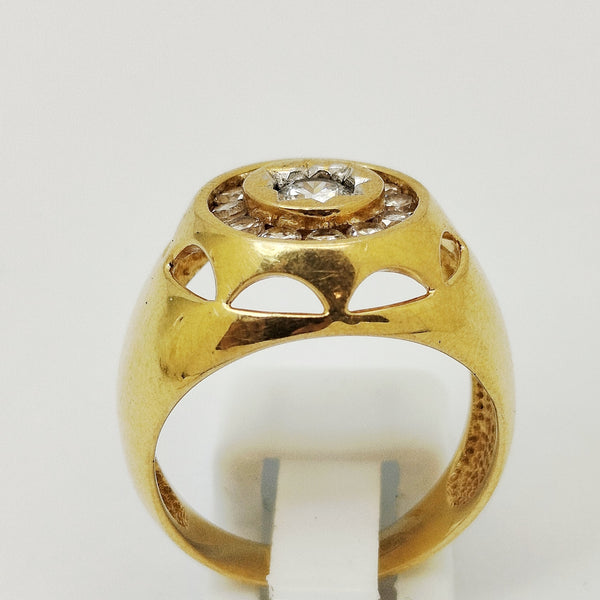 Chevalière en Or Jaune 18K Taille-59