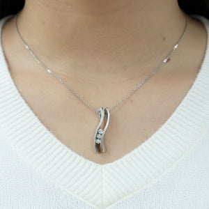 Collier Princesse Or Blanc 18 K - 5 G