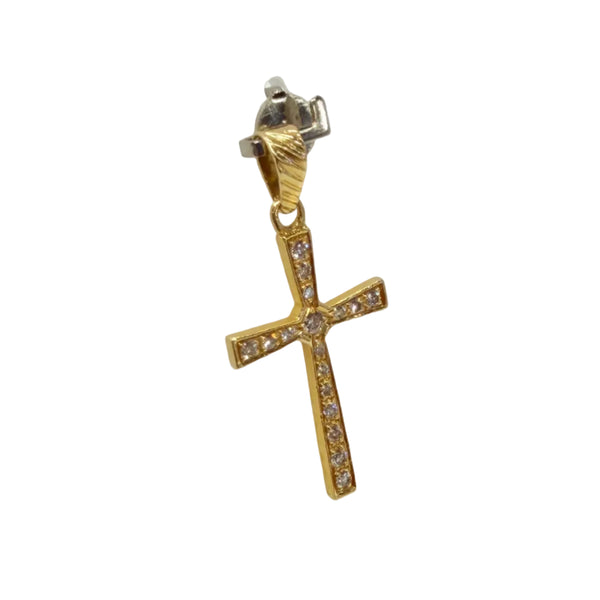 Pendentif en Or Jaune 18K - Diamants - 1.63G
