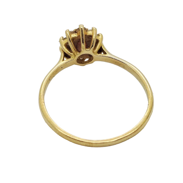 Bague en Or Jaune avec Oxyde de Zirconium et Rubis 18k