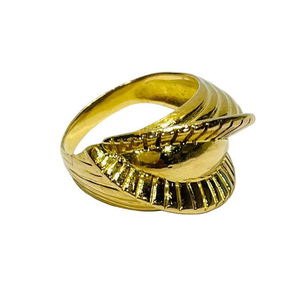 Bague Entrelacée en Or Jaune 18 K