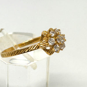 Bague Chou Or Jaune 18 Carats 7 Oxydes