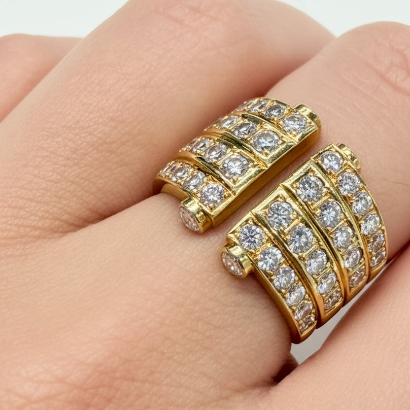 Bague en Or Jaune 18k - 8.78 G - Taille : 54
