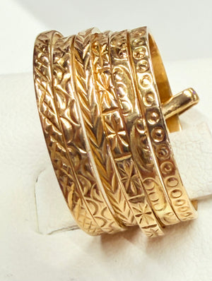 Bague Semainier en Or Jaune 18k - 5.11 G