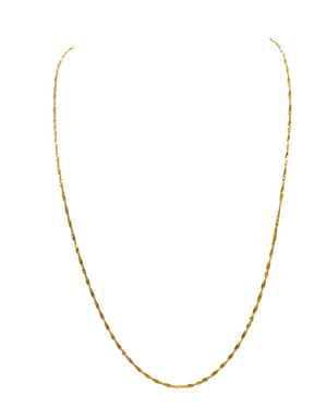 Collier Torsadée en Or Jaune 24k 4.34 Grs
