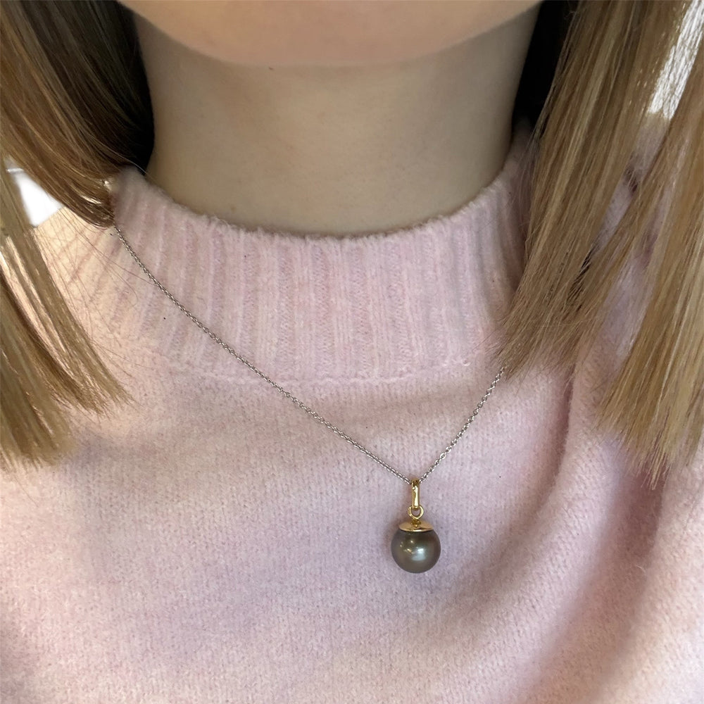 Pendentif Perle de Culture en Or Jaune 18K - 5.13G