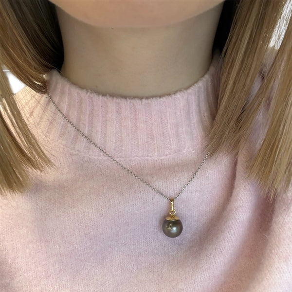 Pendentif Perle de Culture en Or Jaune 18K - 5.13G