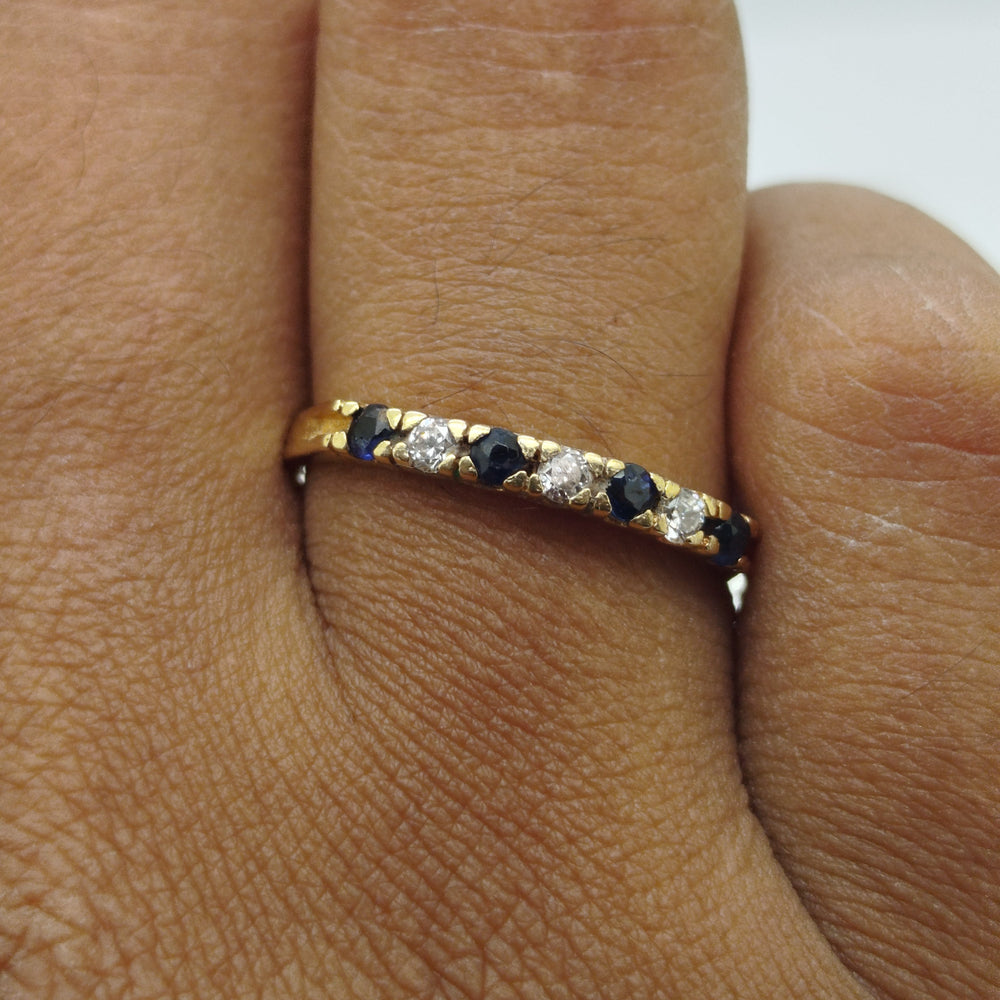 Bague en Or Jaune avec Saphir 18K - 1.75Grs - T53