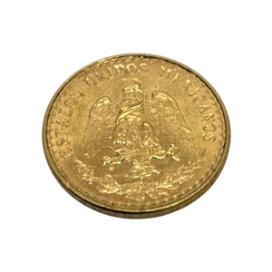 Pièce en Or en Or jaune 20K Dos Pesos Mexicain de 1945 - 1.66G