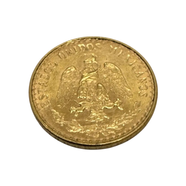 Pièce en Or en Or jaune 20K Dos Pesos Mexicain de 1945 - 1.66G