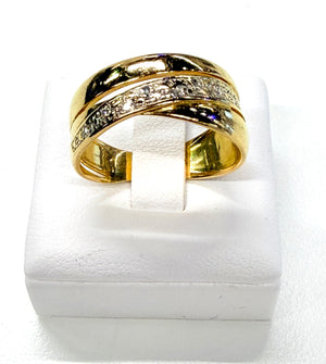 Bague en or jaune 18K - Taille 55