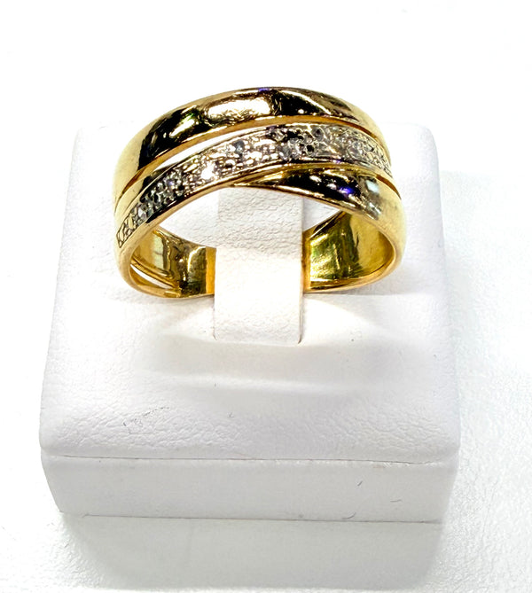 Bague en or jaune 18K - Taille 55