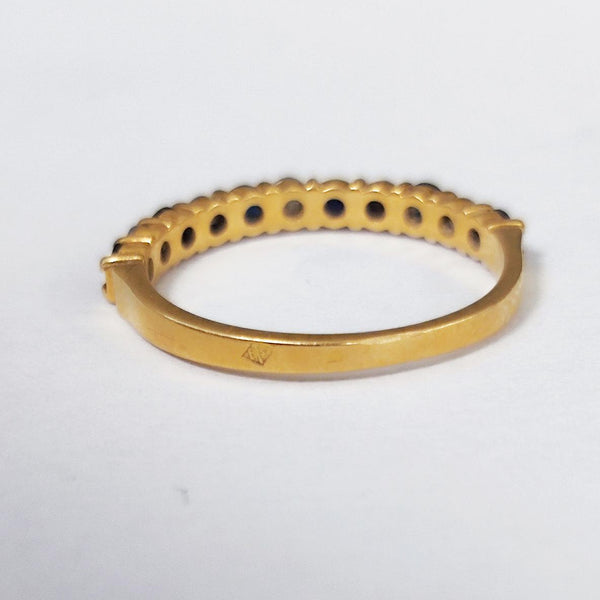 Bague demi tour en Or jaune 18K - Taille 53