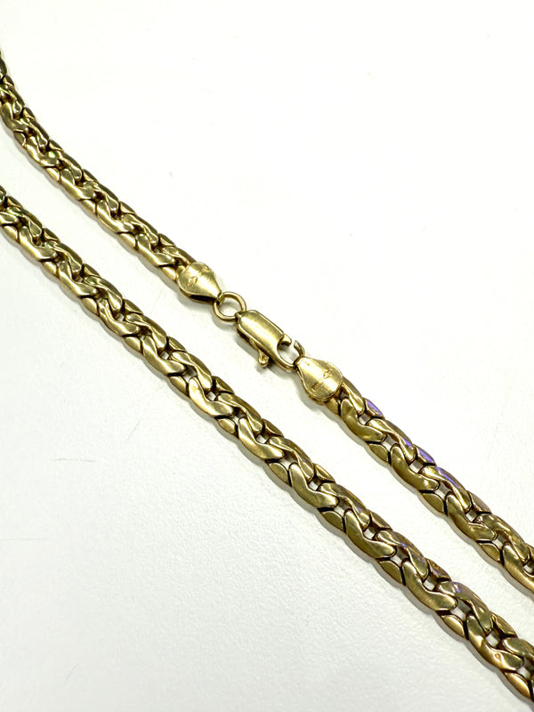 Collier Or Maille Haricot