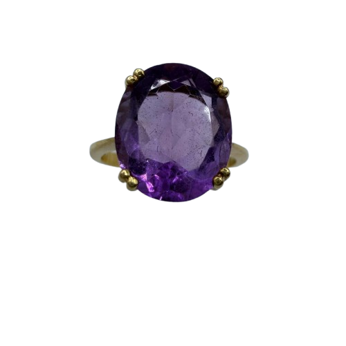 Bague en Or Jaune et Oxyde de Zirconium Poids-3.69 Grs Taille-52