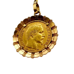 Pendentif Or Jaune - Porte Pièce 20 Francs 18K - 9.25 G
