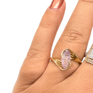 Bague en Or Jaune 18 Carats avec Améthyste – T 54