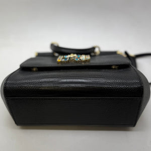 Sac à main Dolce Gabbana Sicily en cuir noir