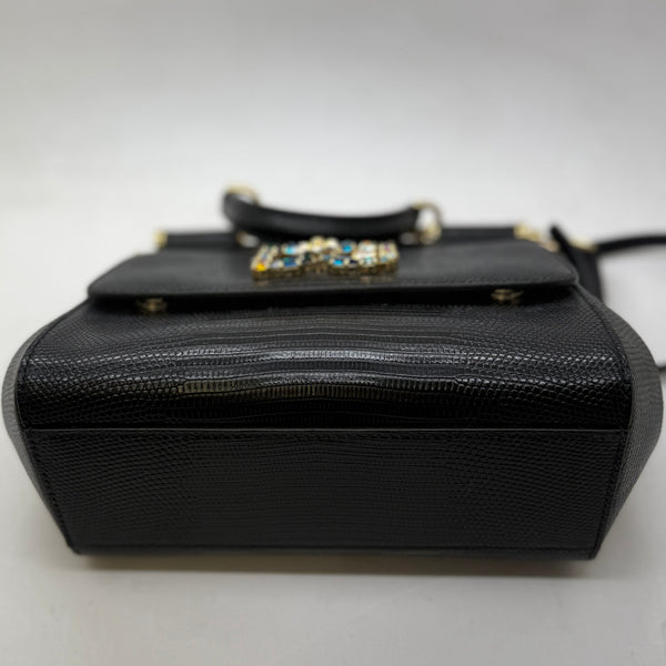 Sac à main Dolce Gabbana Sicily en cuir noir