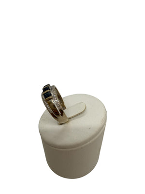 Bague demi tour en or blanc 18K Taille-56