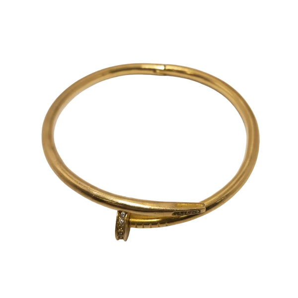 Bracelet Jonc Or Jaune 18 Carats avec Oxyde