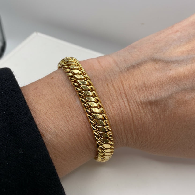 Bracelet Gourmette en Or Jaune 18K - 15.44G