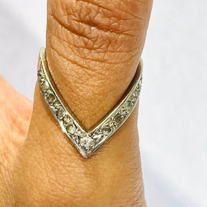Bague Africaine en or blanc 18 K avec diamants