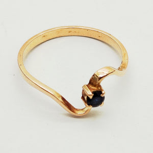 Bague Solitaire en Or Jaune 18K -Taille 54- 1.53g