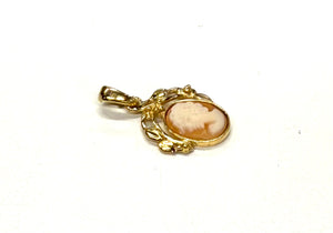 Pendentif Camée Or Jaune 18k visage femme