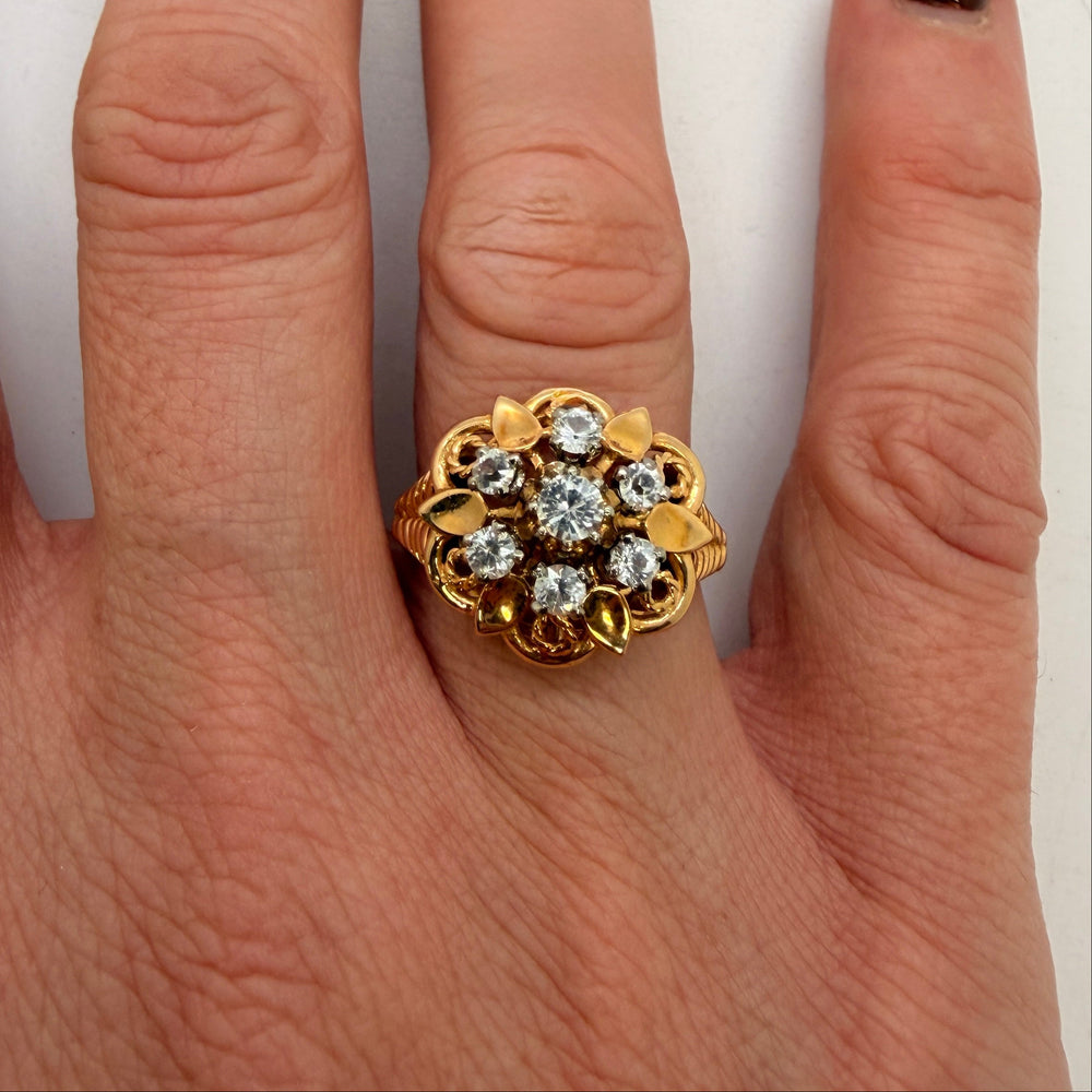 Bague Chou en Or Jaune 18K - Taille 53 - 5.35G