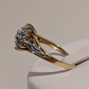 Bague Vintage en Or Jaune avec Diamants 18K