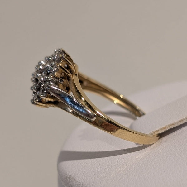 Bague Vintage en Or Jaune avec Diamants 18K