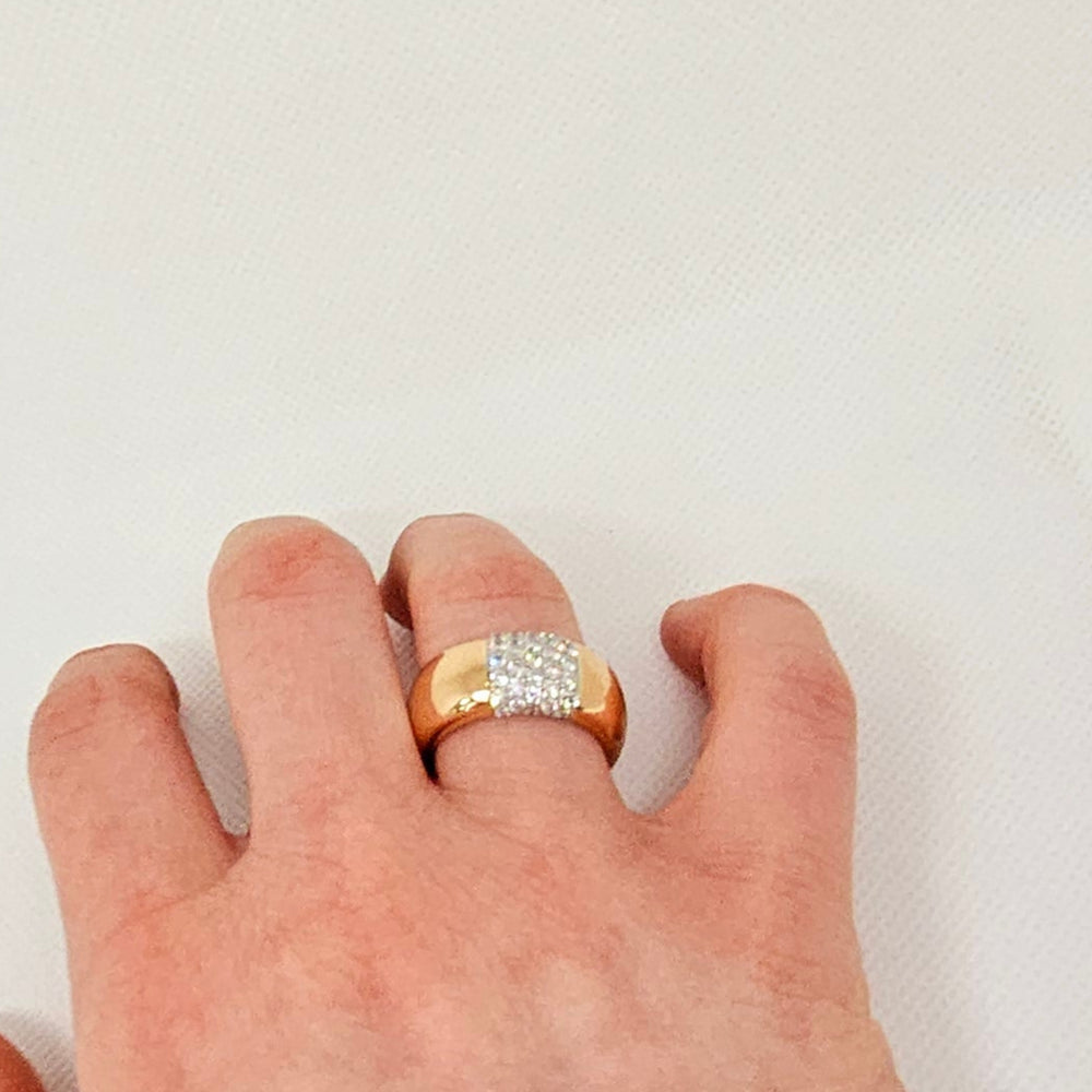 Bague en Or jaune et diamants 0.76 carat T.54