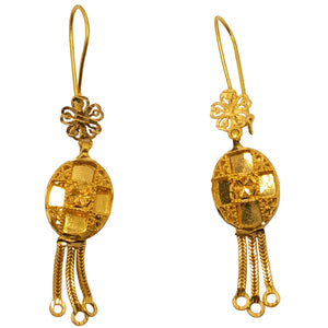 Boucles d'oreilles Dormeuses en Or Jaune 21 Carats