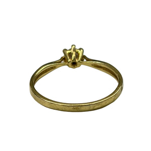 Solitaire en Or Jaune 18k avec Diamant