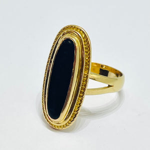 Bague Camée en Or Jaune 18K - Taille 54 - 7.47g