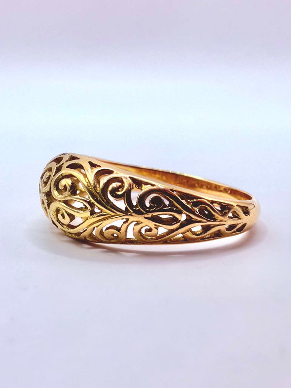 Superbe alliance en Or jaune 18K T.53