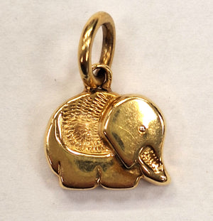 Pendentif éléphant en or jaune 18 carats