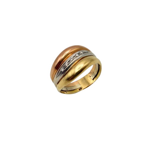 Alliance en Or Jaune, Or Gris et Or Rose Taille-62