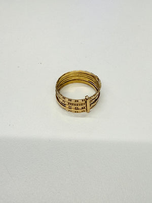 Bagues Semainier Or Jaune 18k T.61
