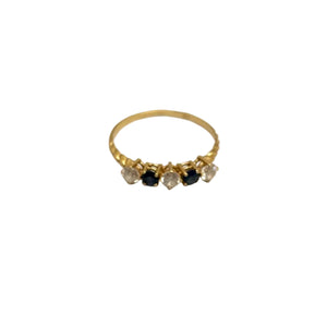 Bague Or Jaune 18 K avec Oxyde de Zirconium