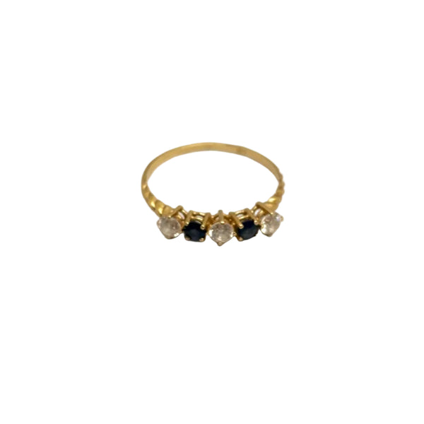 Bague Or Jaune 18 K avec Oxyde de Zirconium