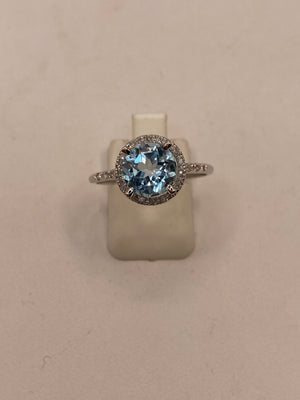 Bague Mauboussin topaze en Or Gris 18 K - Taille 59 - 2.27 G