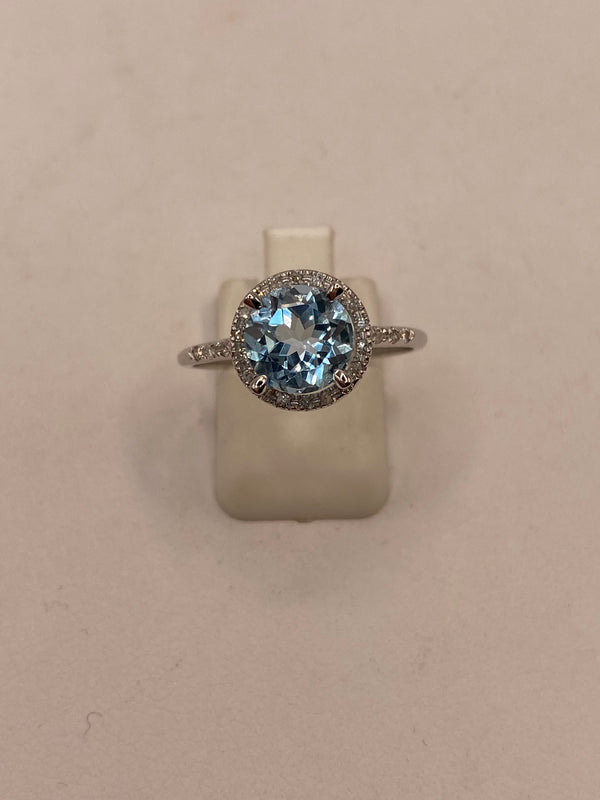 Bague Mauboussin topaze en Or Gris 18 K - Taille 59 - 2.27 G