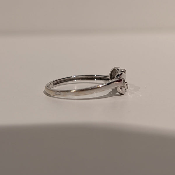 Bague en Or Blanc 18 K  - Taille 54 - 1,30 G